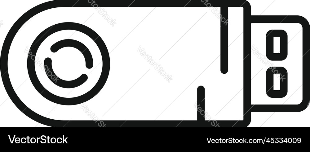 Usb backup icon outline data cloud Usb backup icon outline data cloud vector image