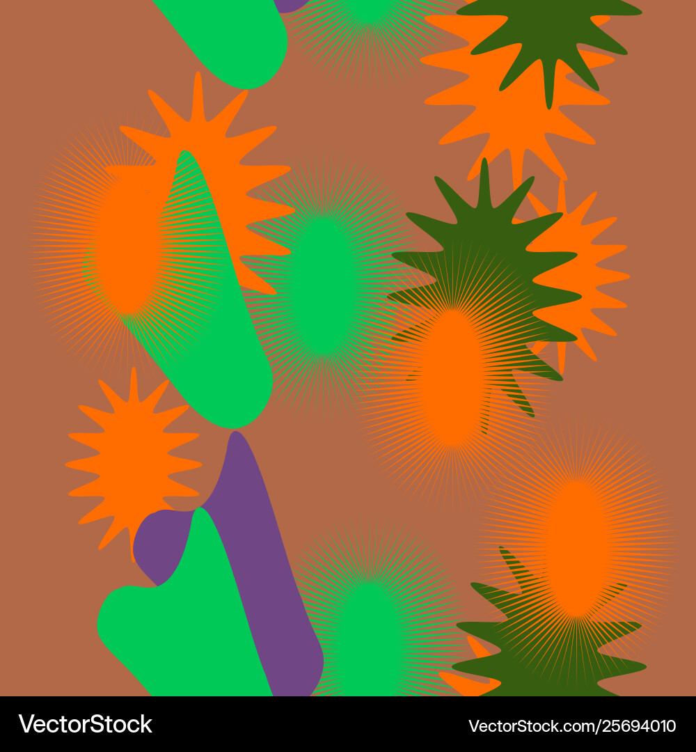 Abstract seamless pattern with various shapes vector image