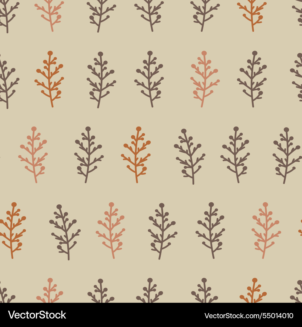 Autumn pattern with twigs Autumn pattern with twigs vector image