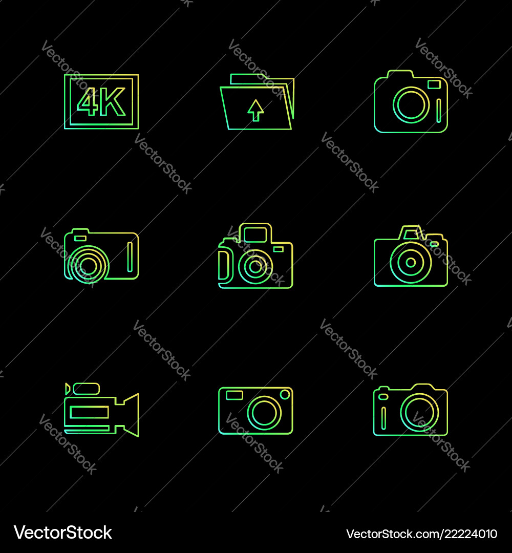 Camera recorder capture click photography vector image