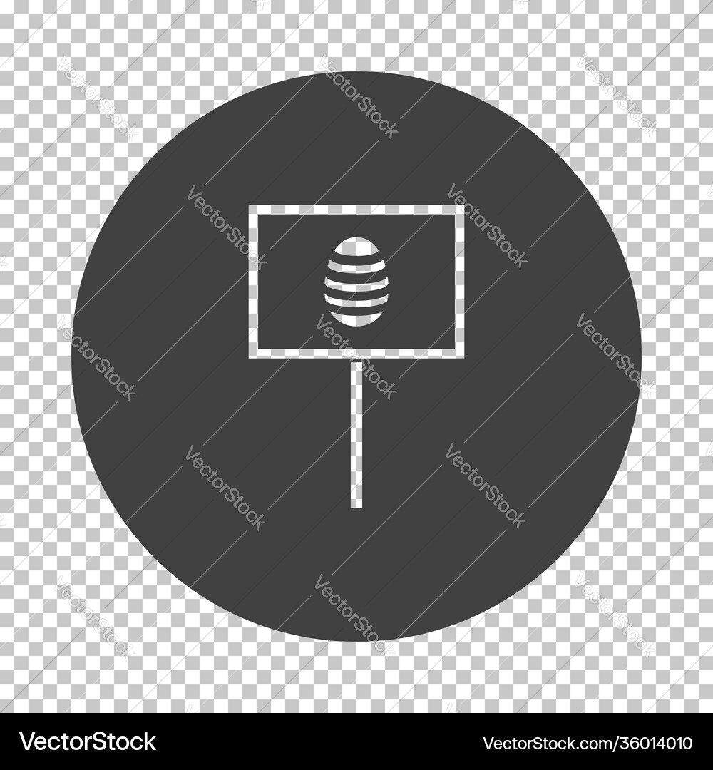 Easter pointer with egg icon Vector Image