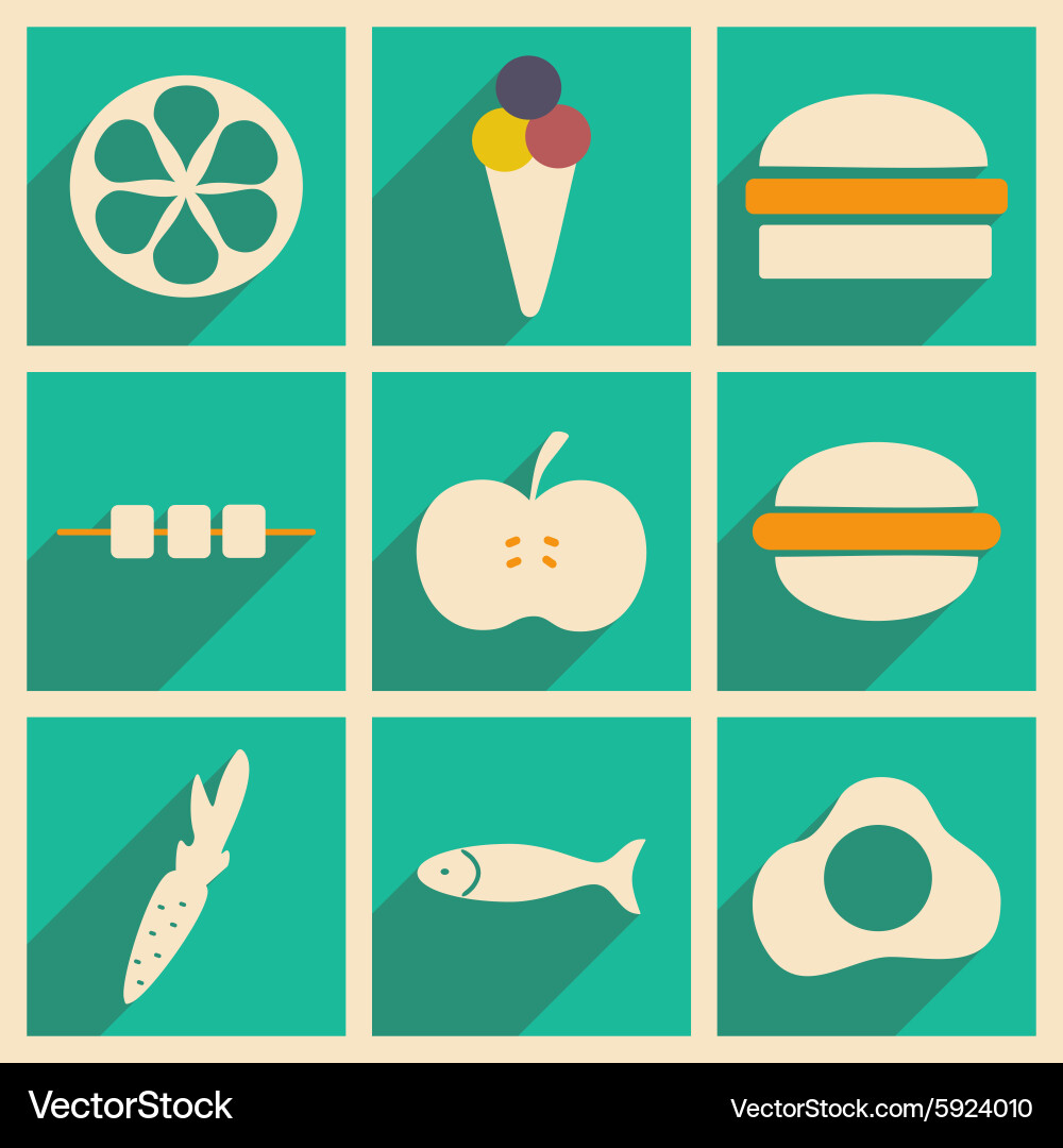 Flat with shadow concept and mobile application vector image