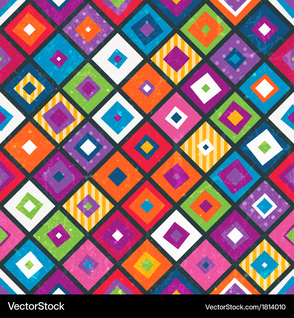 Geometric Square Pattern Background vector image