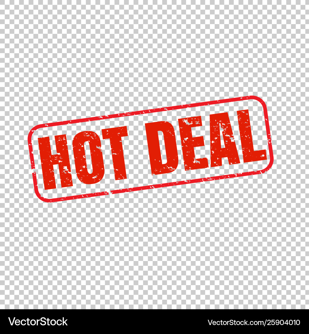 Hot deal stamp isolated transparent background Hot deal stamp isolated transparent background Vector Image
