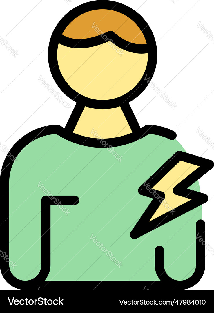 Man panic attack icon flat Vector Image