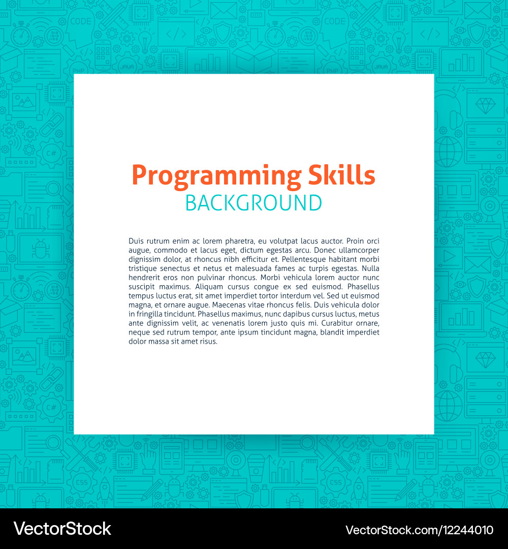 Programming paper template vector image