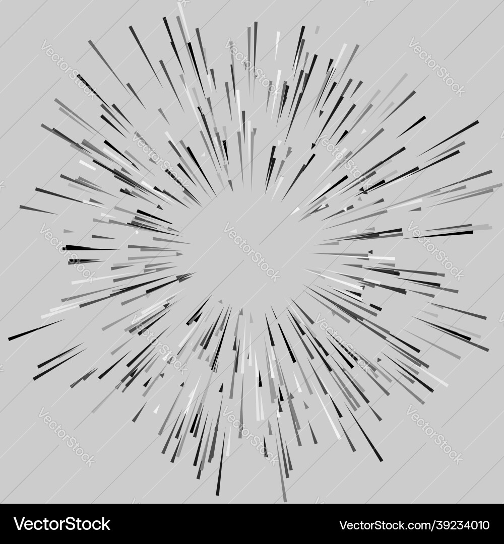 Radial radiating dynamic rays beams lines Vector Image
