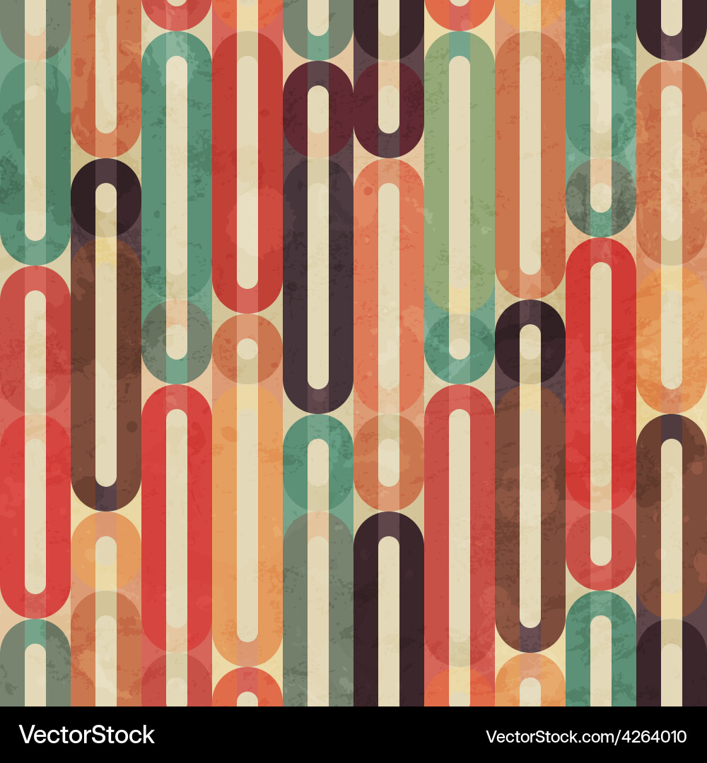 Retro seamless pattern with grunge effect vector image