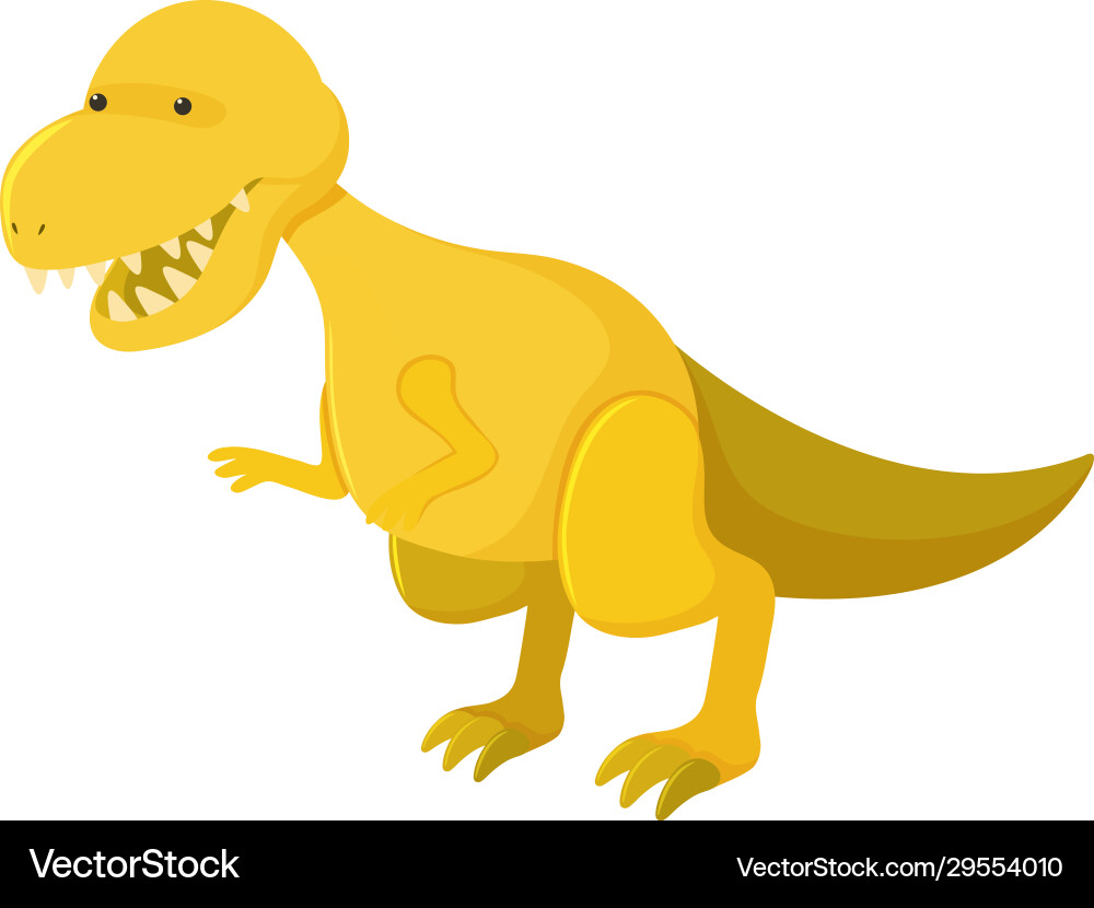 Single picture tyrannosaurus rex in yellow Vector Image