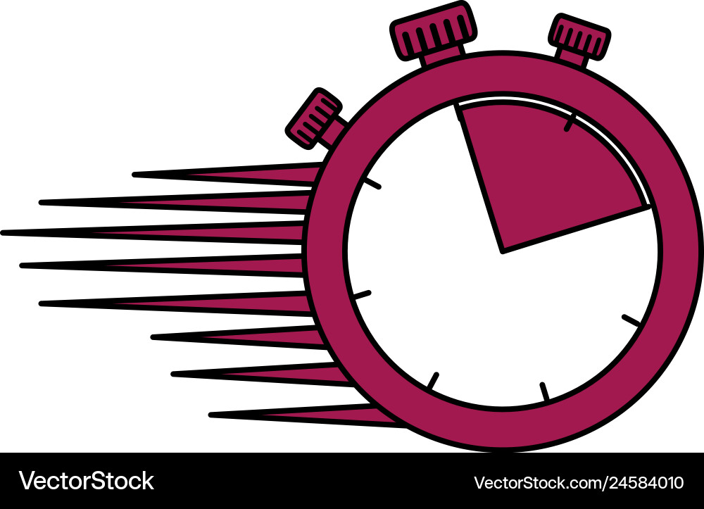 Timer chronometer with speed lines Timer chronometer with speed lines vector image