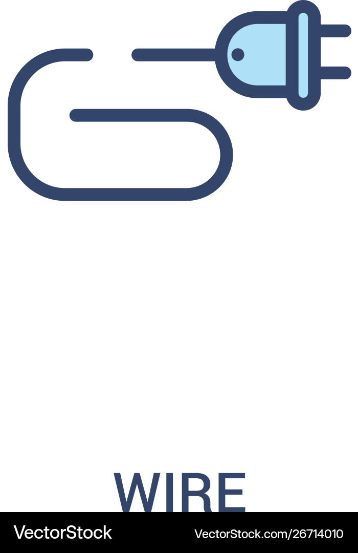 Wire concept 2 colored icon simple line element Wire concept 2 colored icon simple line element vector image