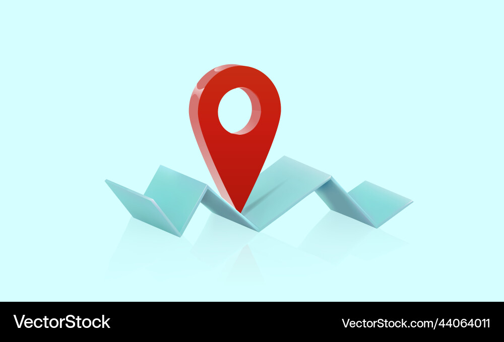 3d object of map icon navigator gps Vector Image