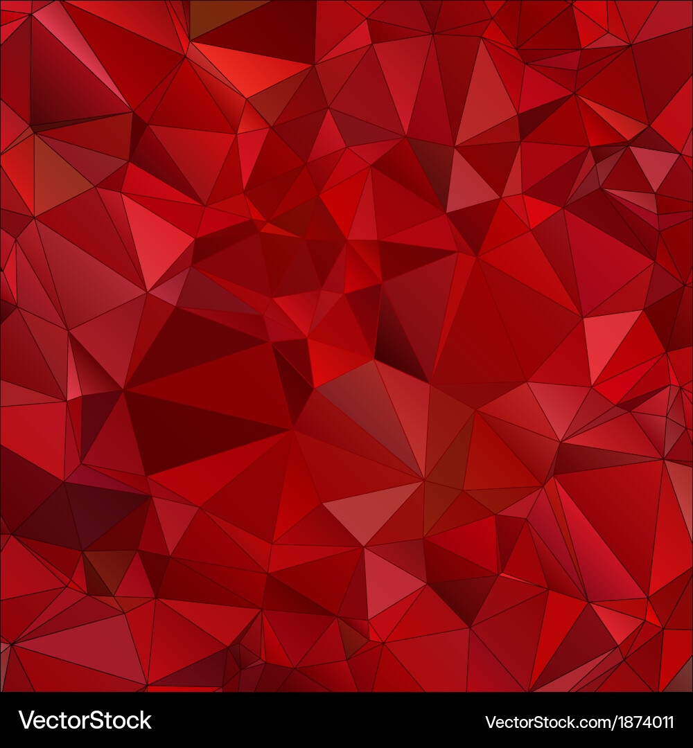 Abstract red background polygon vector image