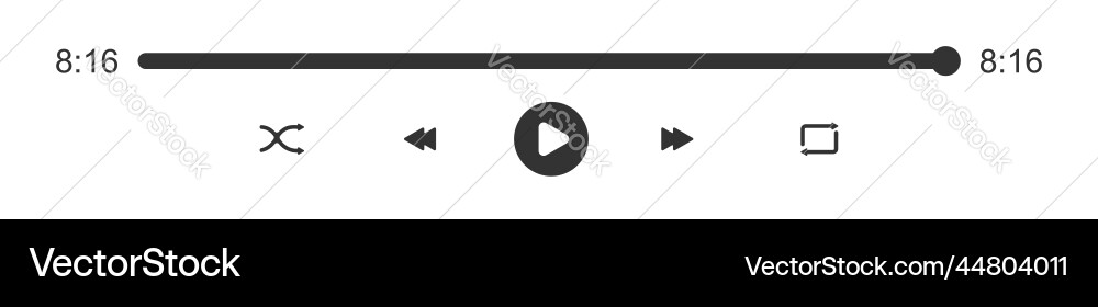 Audio or video player progress loading bar Audio or video player progress loading bar vector image
