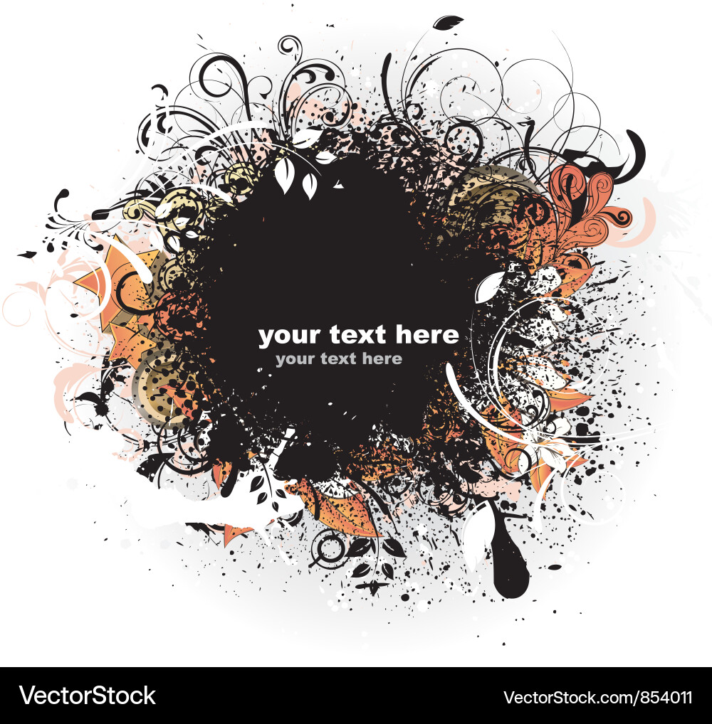 Distressed Splash Frame vector image