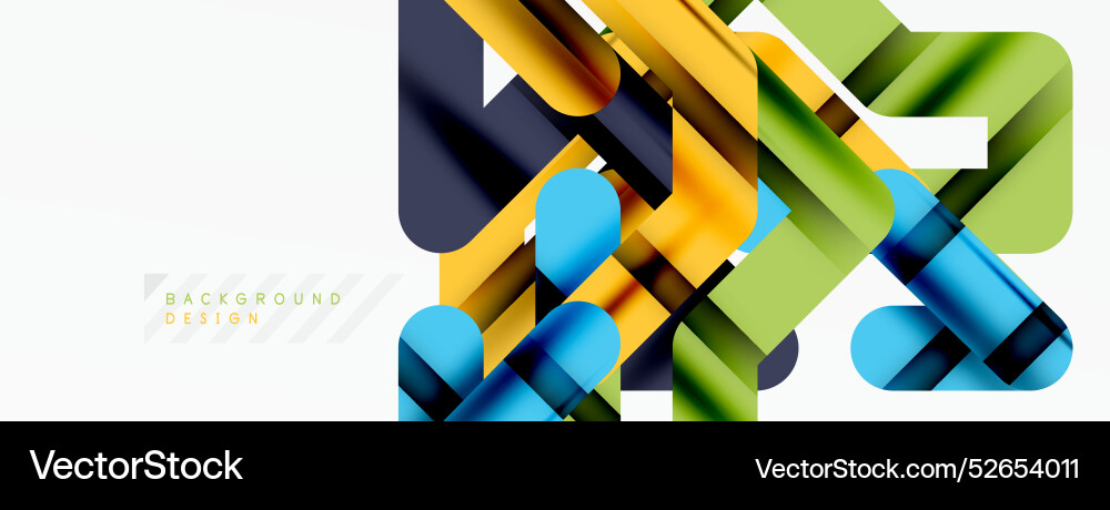 Dynamic colorful lines minimal abstract background Vector Image