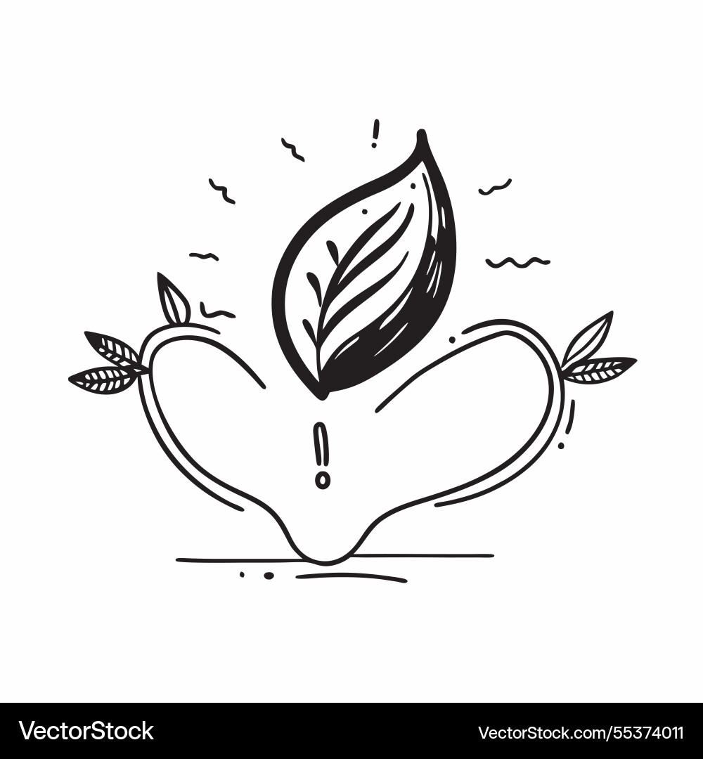 Flat design as leaf icon with copy space Flat design as leaf icon with copy space vector image