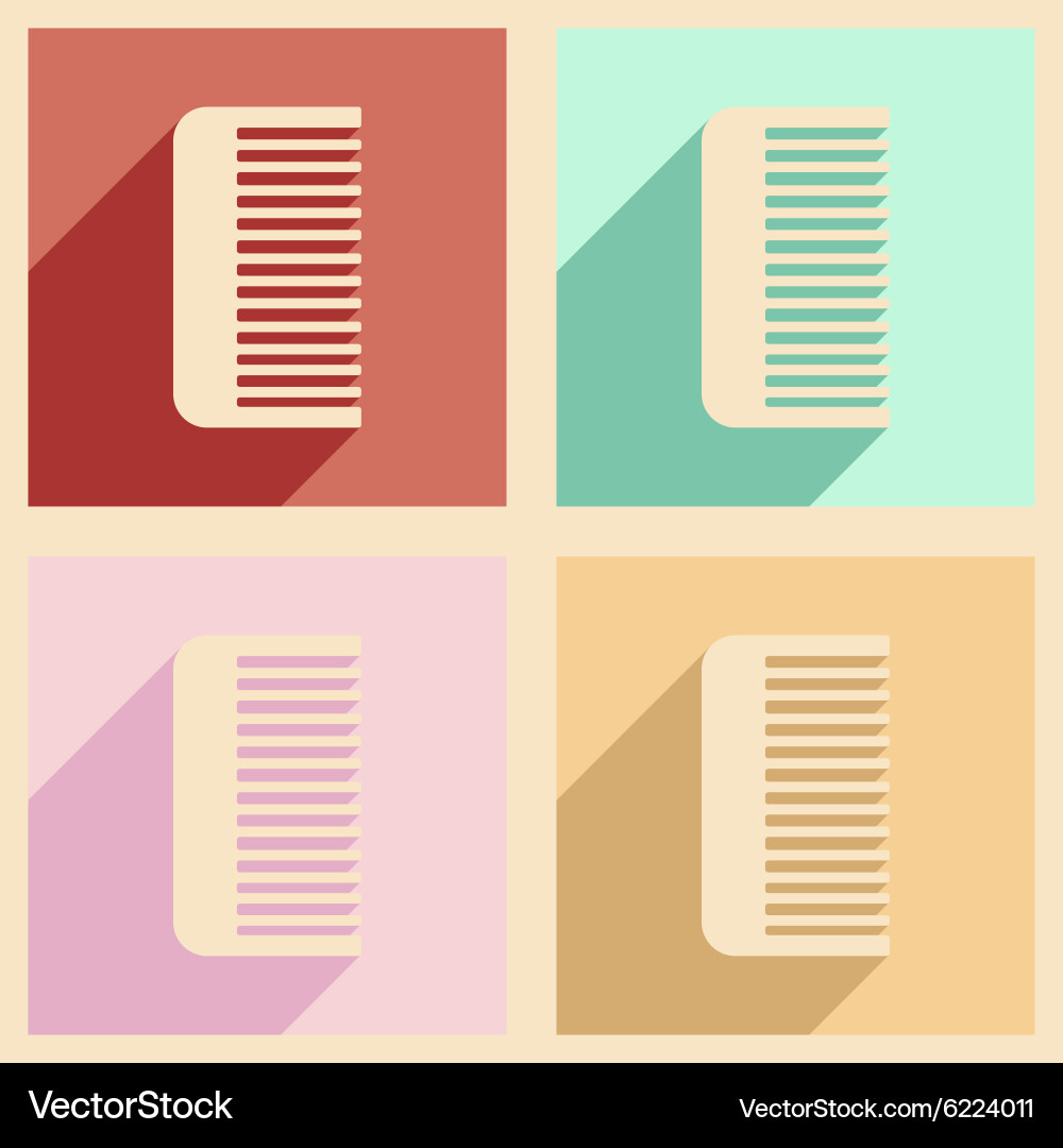 Flat with shadow concept and mobile application Vector Image