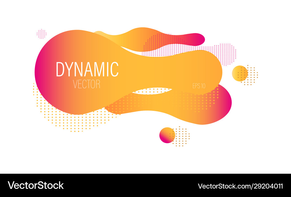 Fluid dynamic bubble design with colorful orange Fluid dynamic bubble design with colorful orange vector image