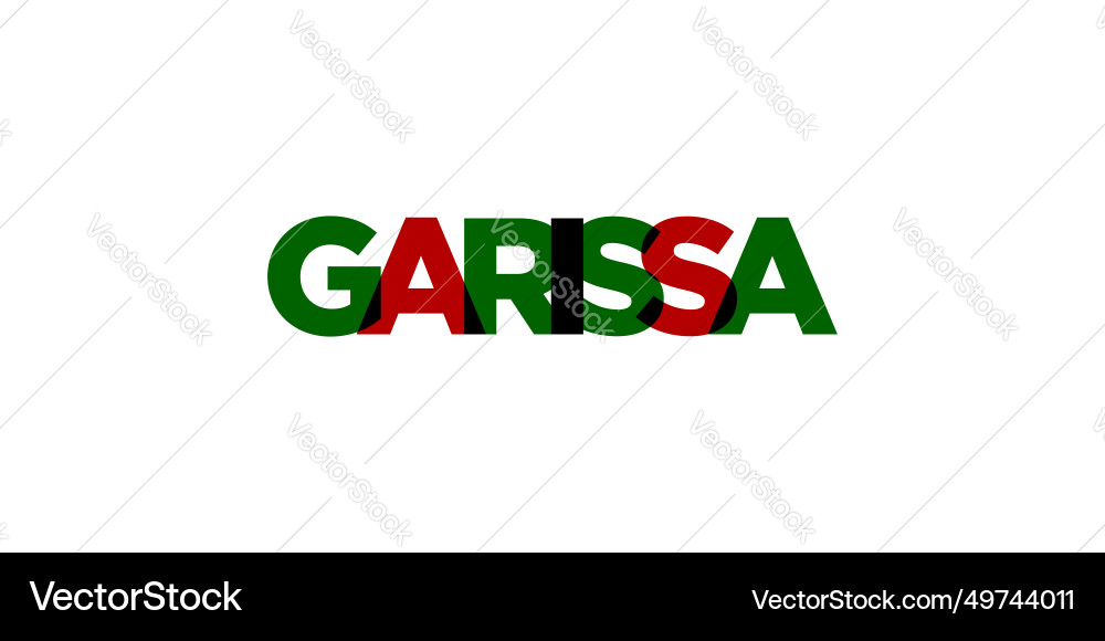 Garissa in the kenya emblem design features Garissa in the kenya emblem design features vector image