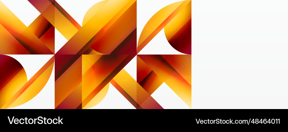 Gradient color triangles and circles on white Gradient color triangles and circles on white Vector Image