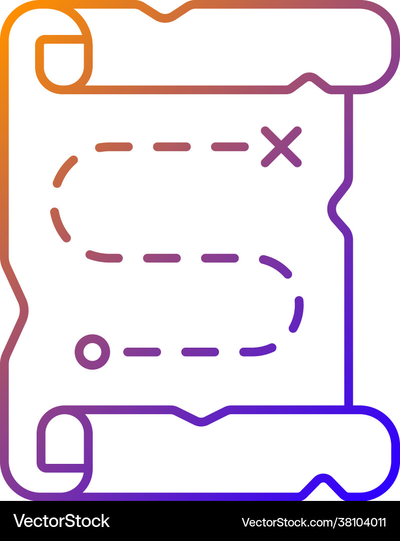 Map gradient linear icon vector image