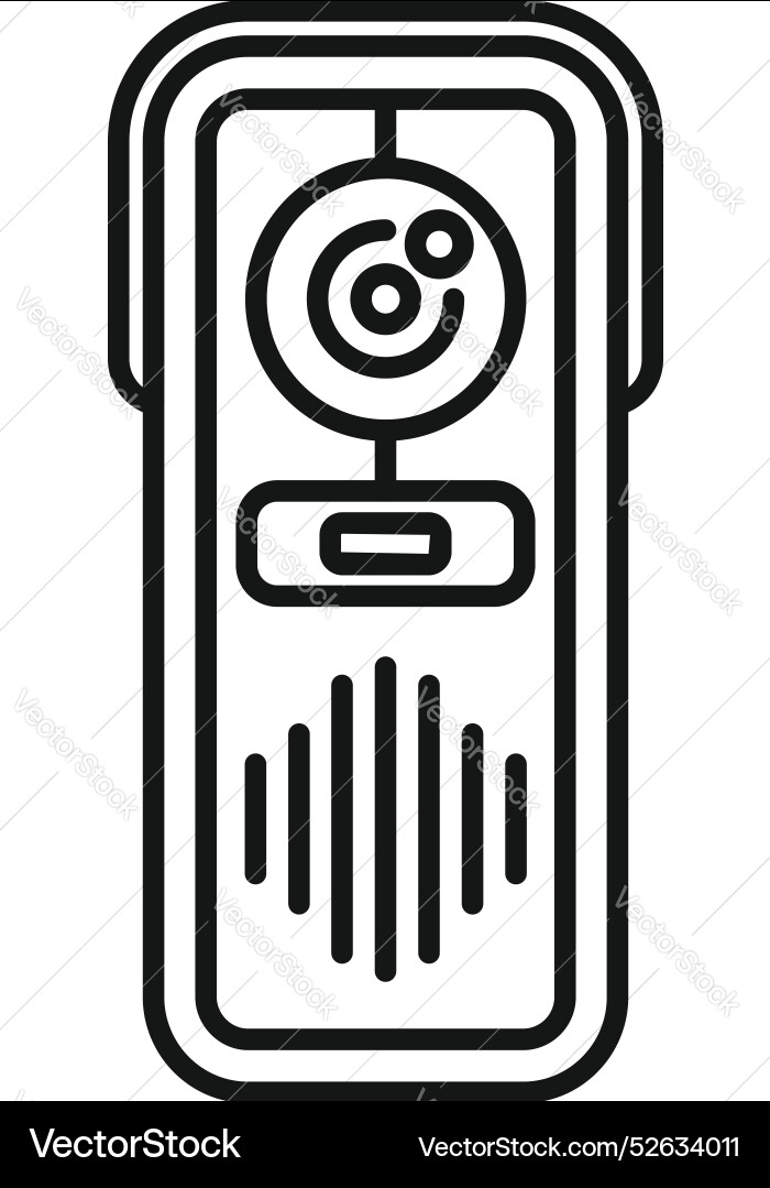 Modern wireless intercom system with camera Modern wireless intercom system with camera vector image