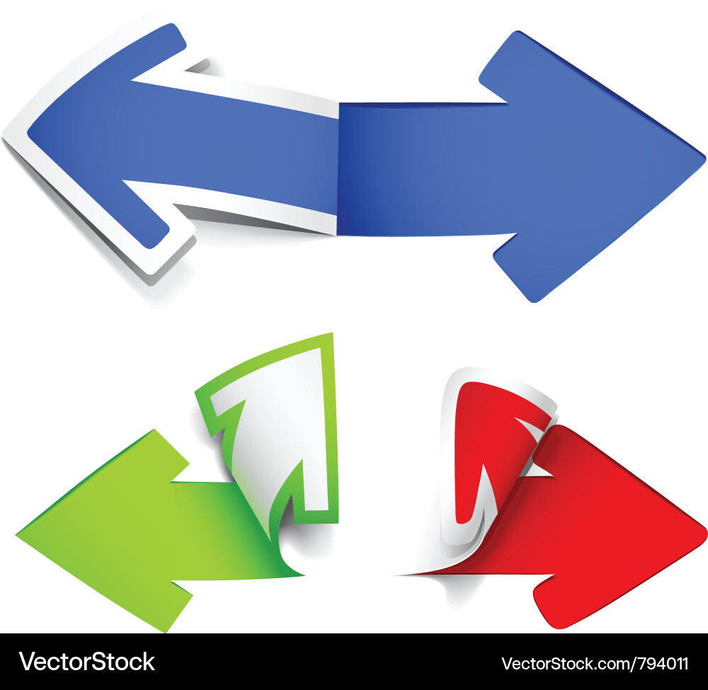 Paper Curl Arrows vector image