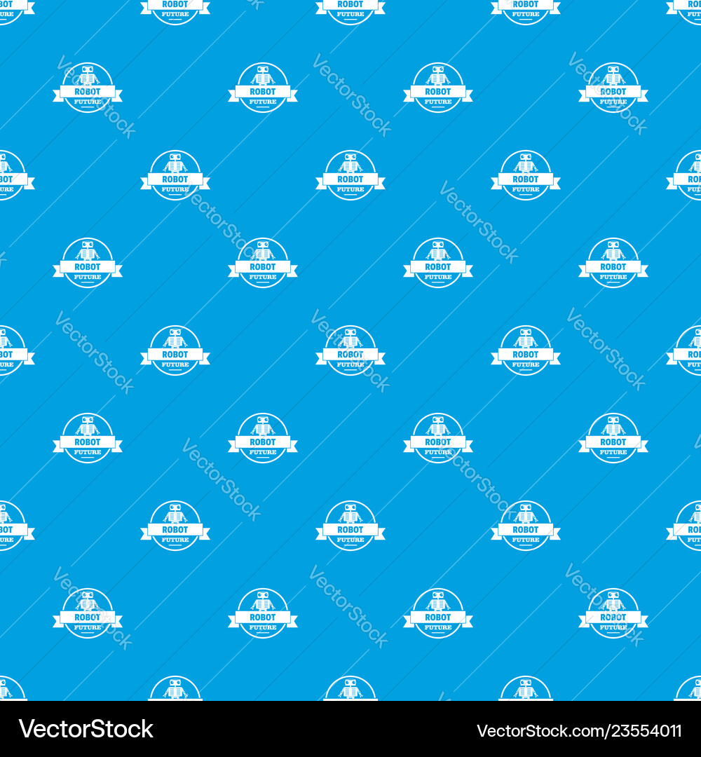 Robot tech pattern seamless blue Robot tech pattern seamless blue vector image