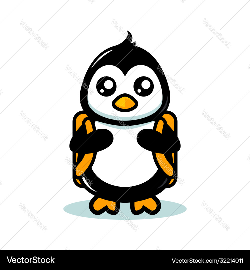 Süße Pinguin Maskottchen Schule Thema Süße Pinguin Maskottchen Schule Thema vektorbild