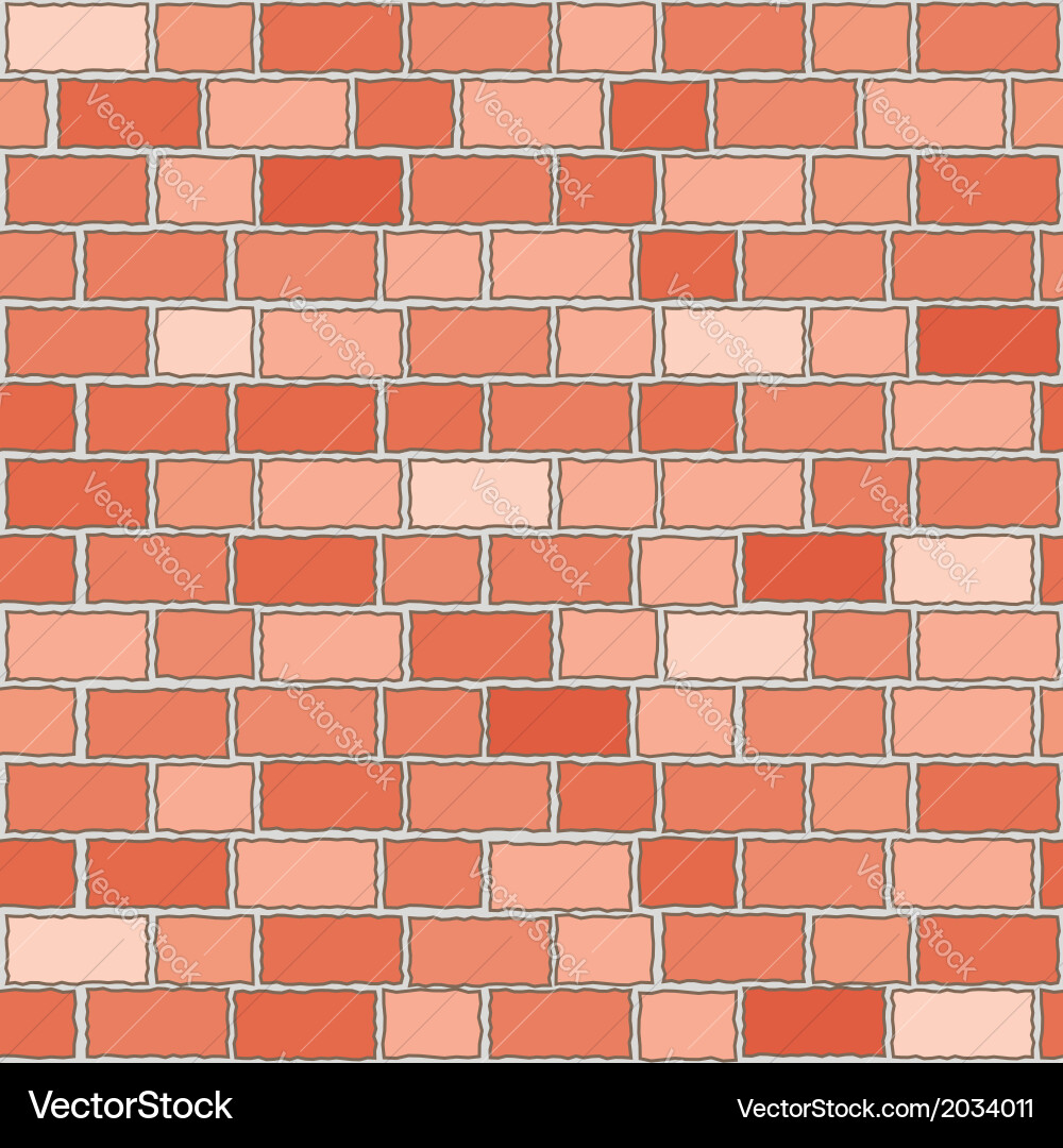 Seamless red bricks wall Vector Image