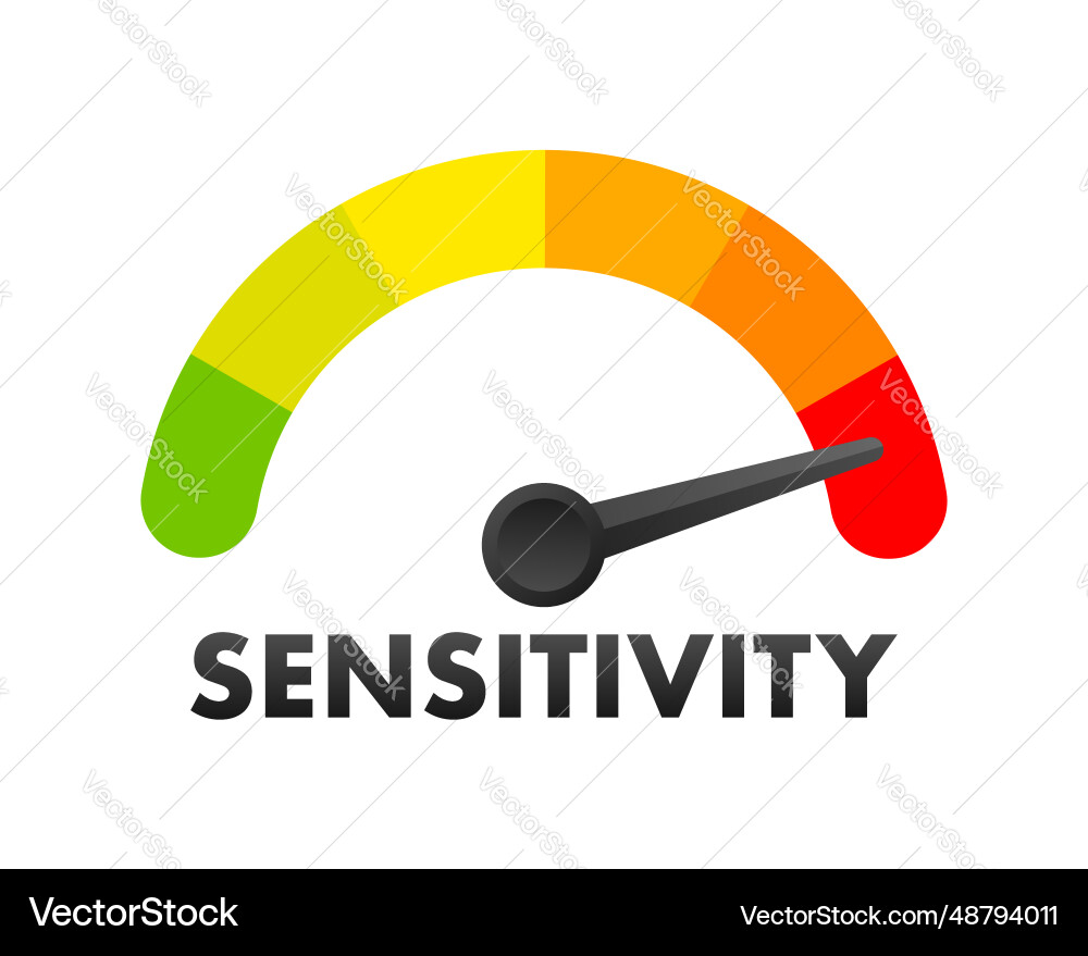 Sensitivity Scale Meter Vector Image