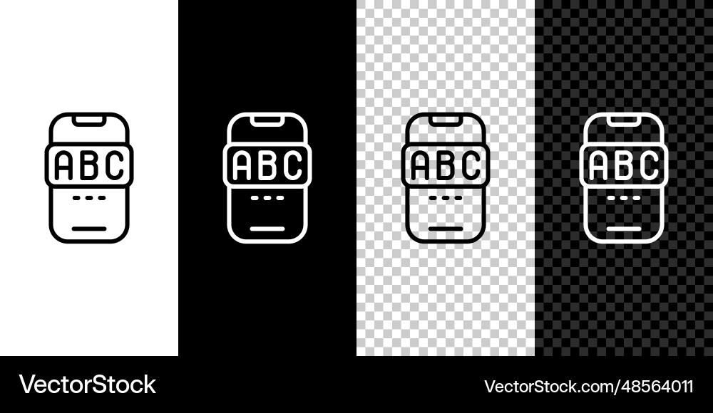Set line e-learning of different foreign languages Vector Image