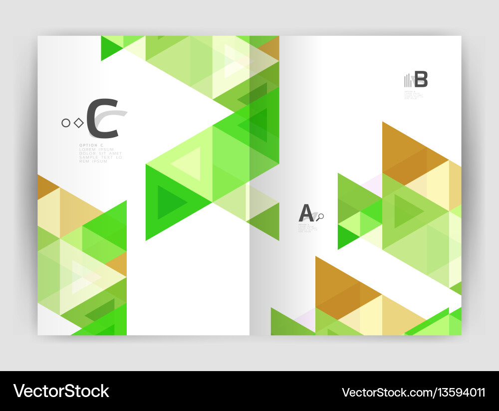 Triangle print template Triangle print template vector image
