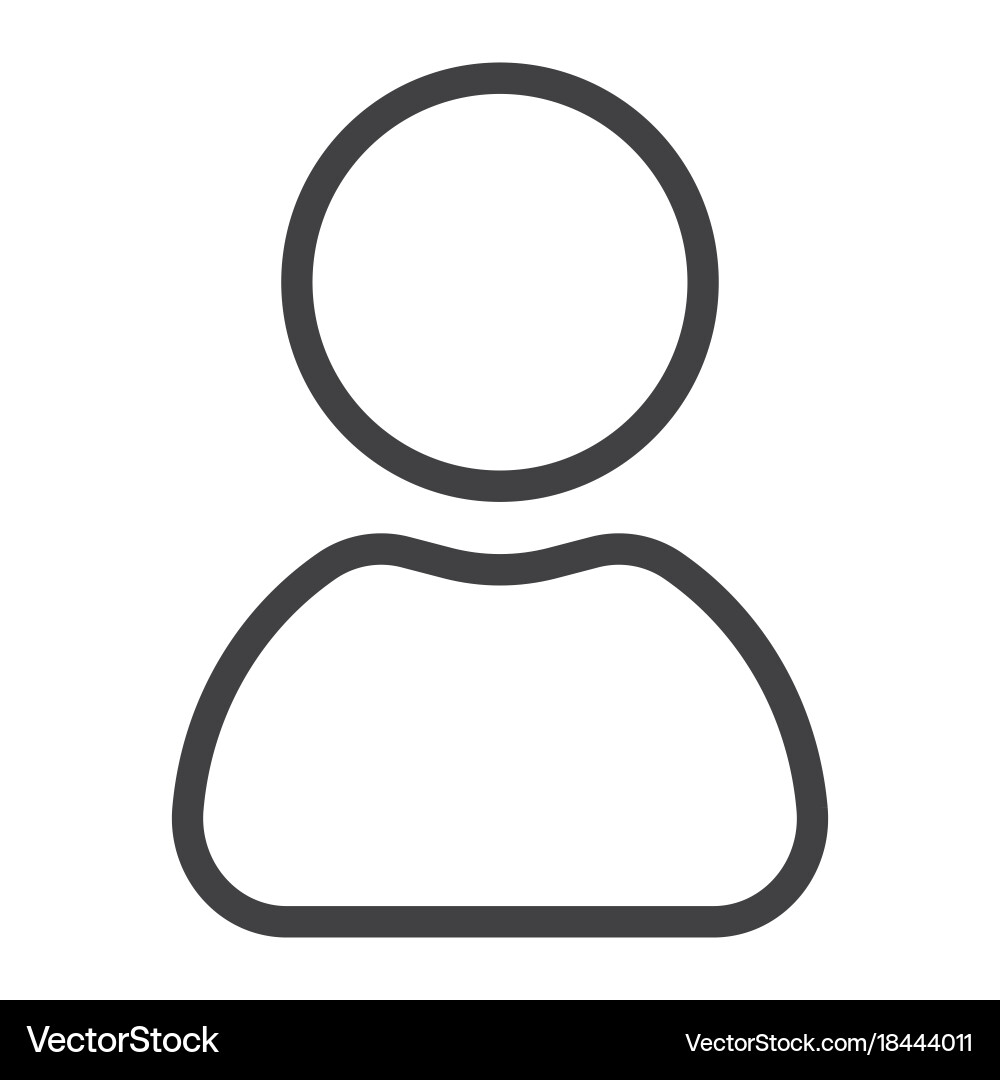 User line icon web and mobile admin sign Vector Image