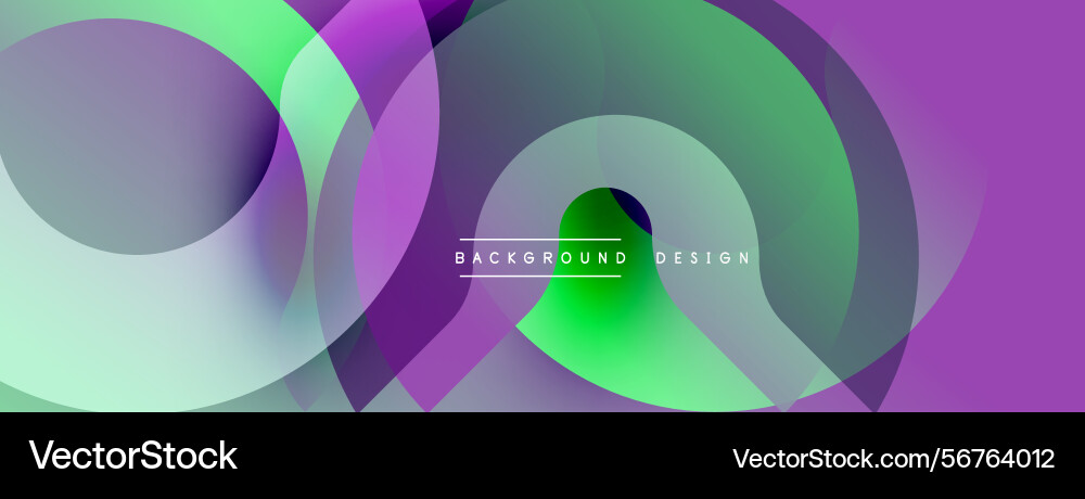 Abstract fluid shapes overlap creating vibrant vector image