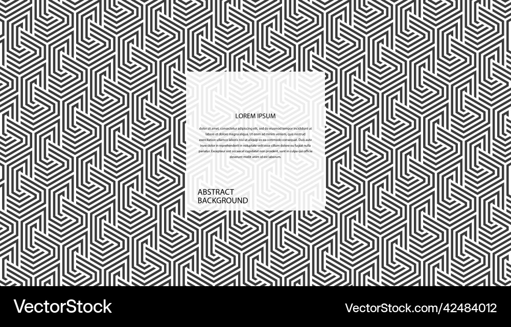 Abstract hexagonal lines pattern Vector Image