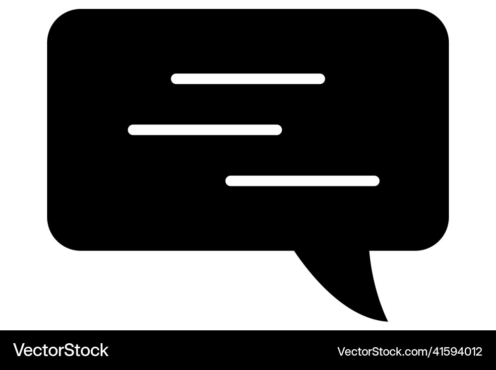 Chat icon message symbol text vector image