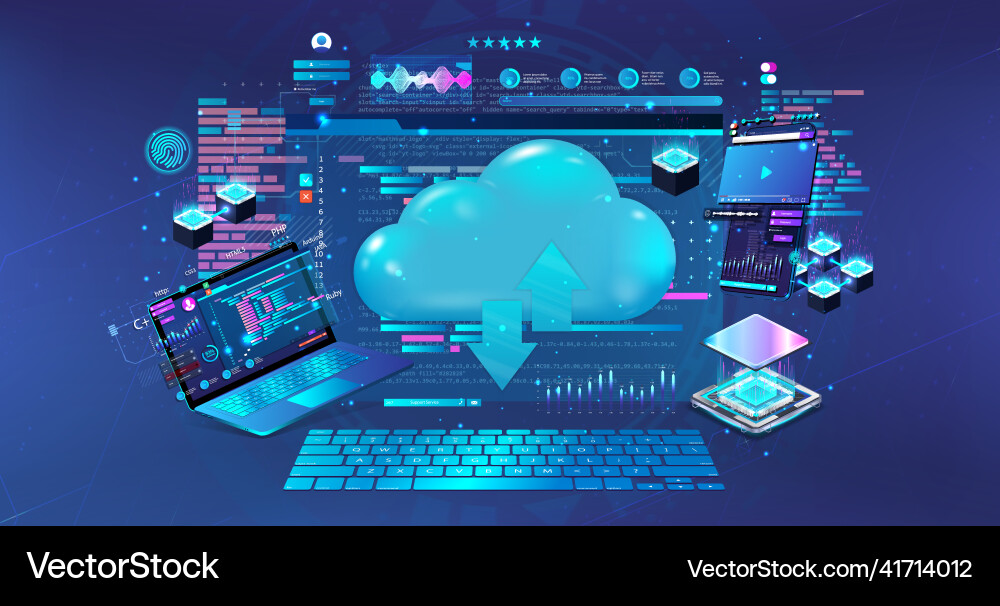 Cloud Computing Technologies vector image