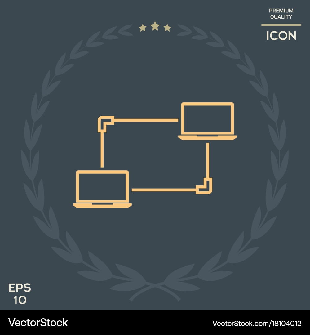 Computer network data exchange transfer concept vector image