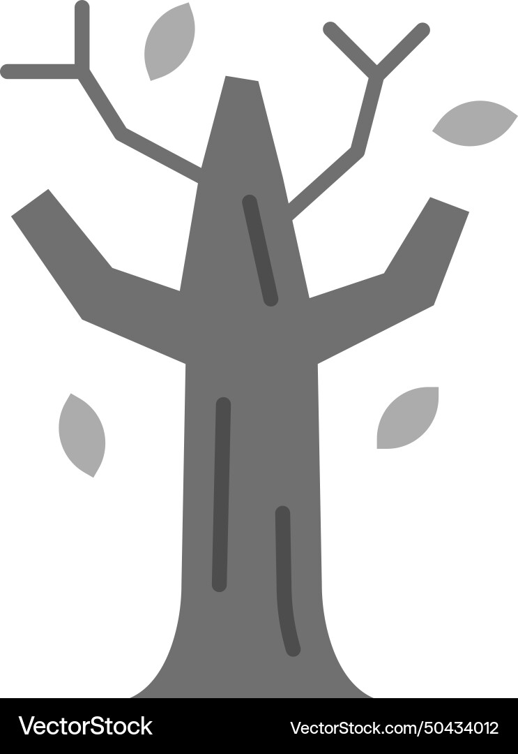 Deciduous tree icon image Vector Image