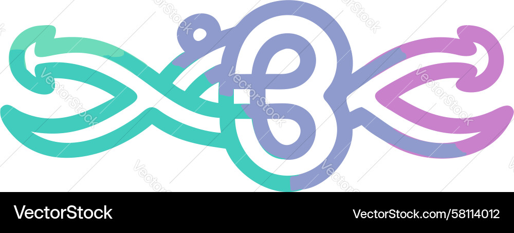 Fluid Ribbon Loop Vector Image