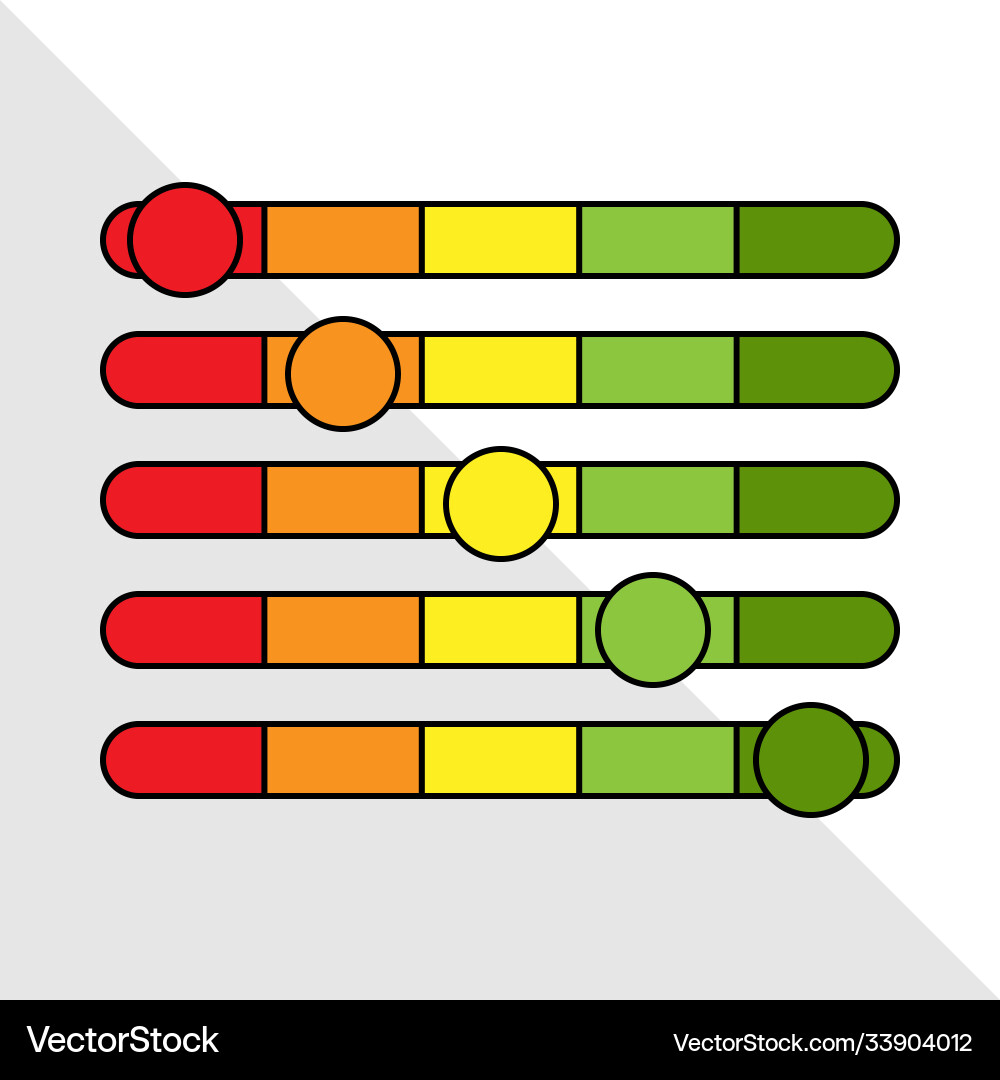 Horizontal scale with color gradation and engine vector image