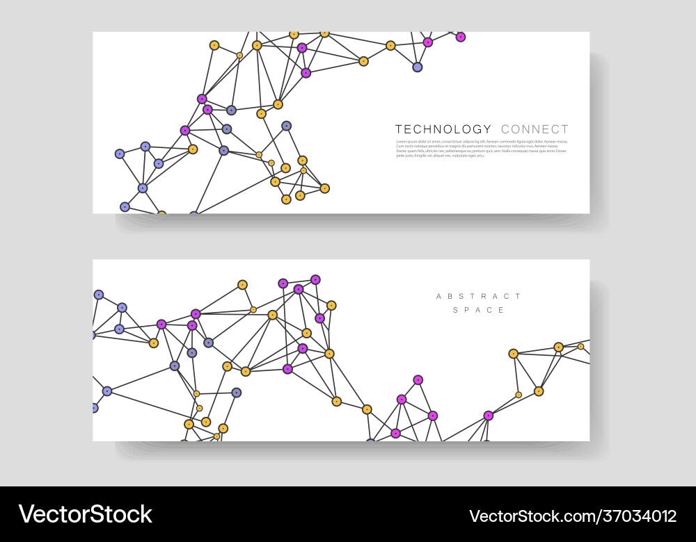 Minimalistic abstract technology connection design Vector Image