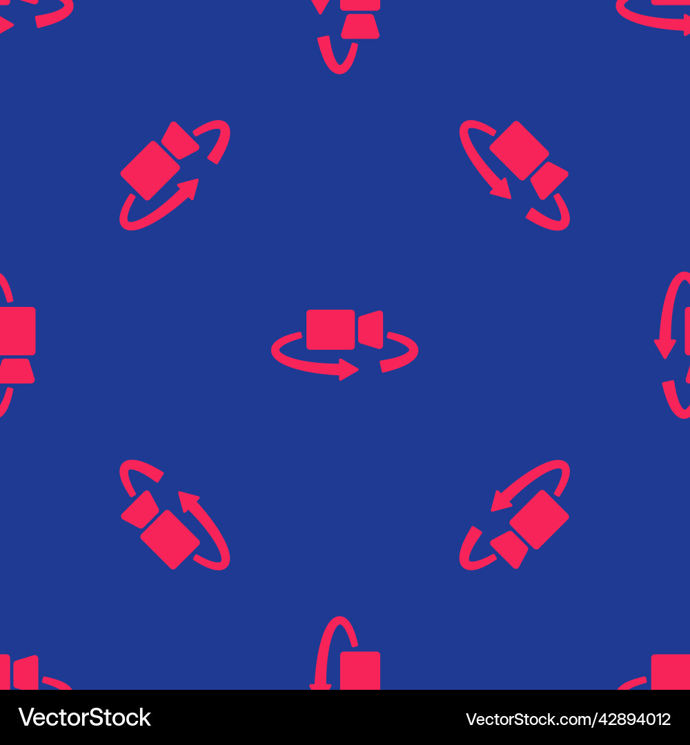 Red 360 degree view icon isolated seamless pattern Red 360 degree view icon isolated seamless pattern vector image