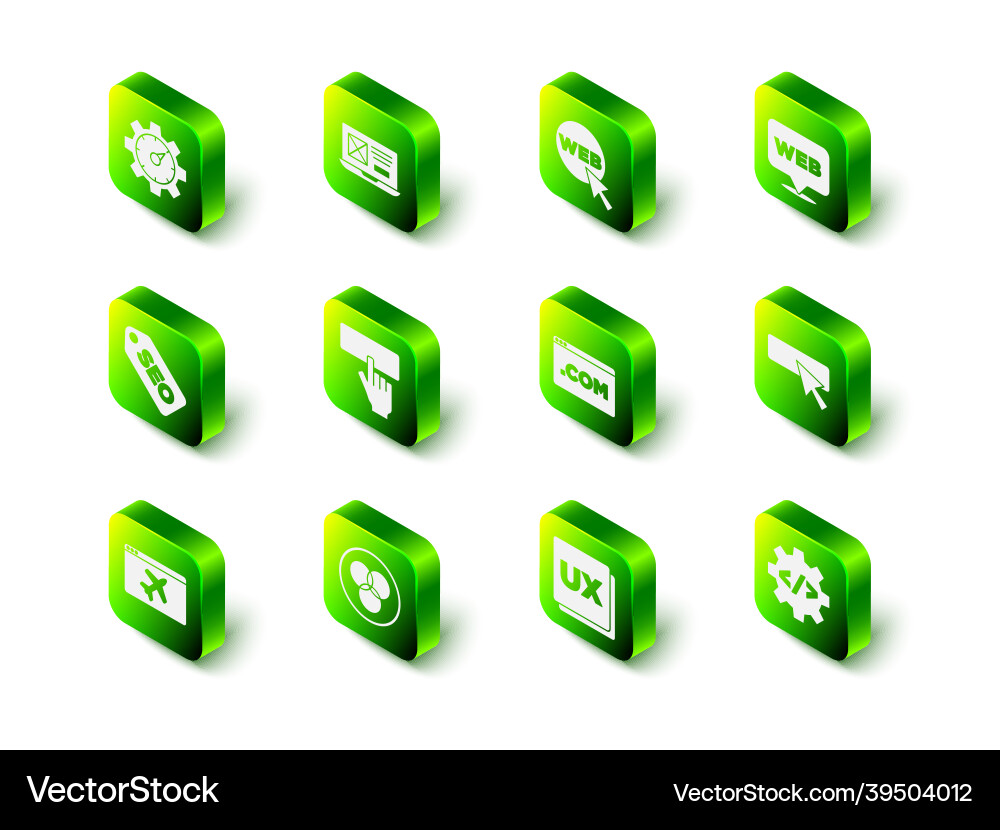 Set ui or ux design web and graphic front end Set ui or ux design web and graphic front end vector image