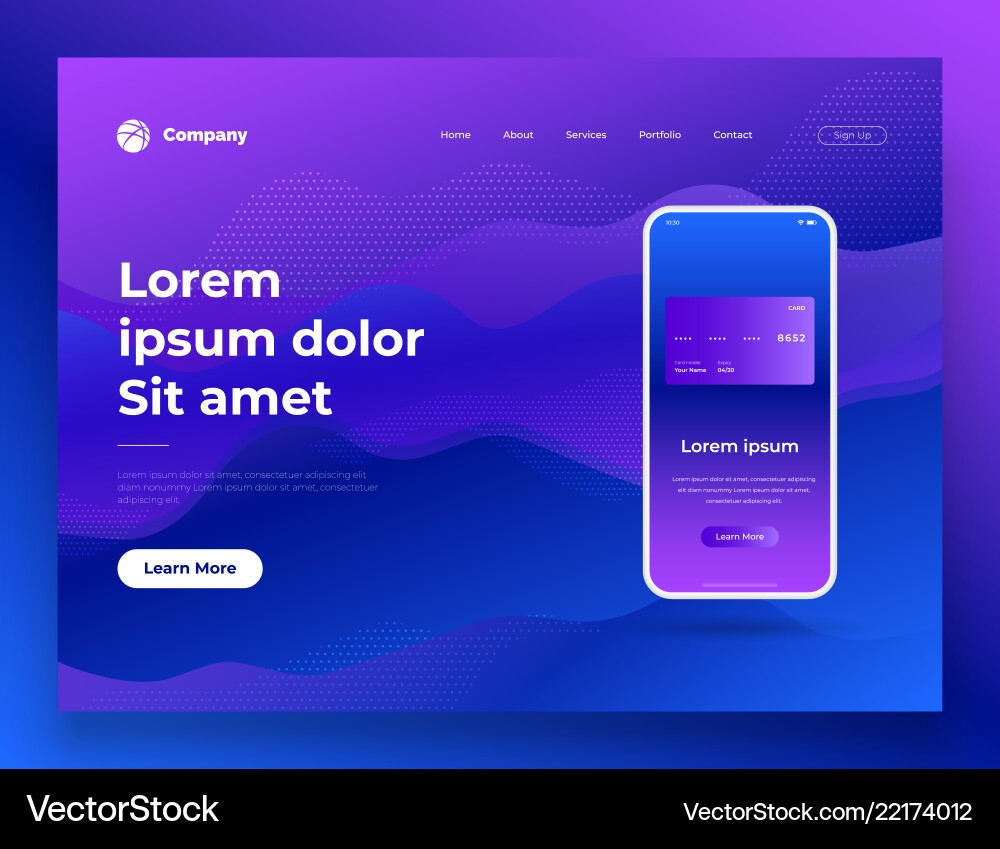 Web page design for website vector image
