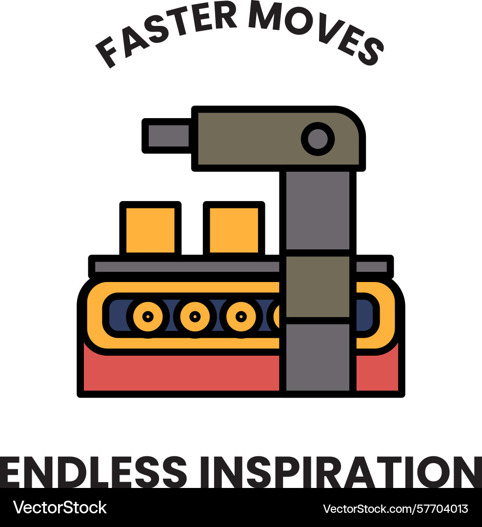 A machine that is constantly moving A machine that is constantly moving Vector Image