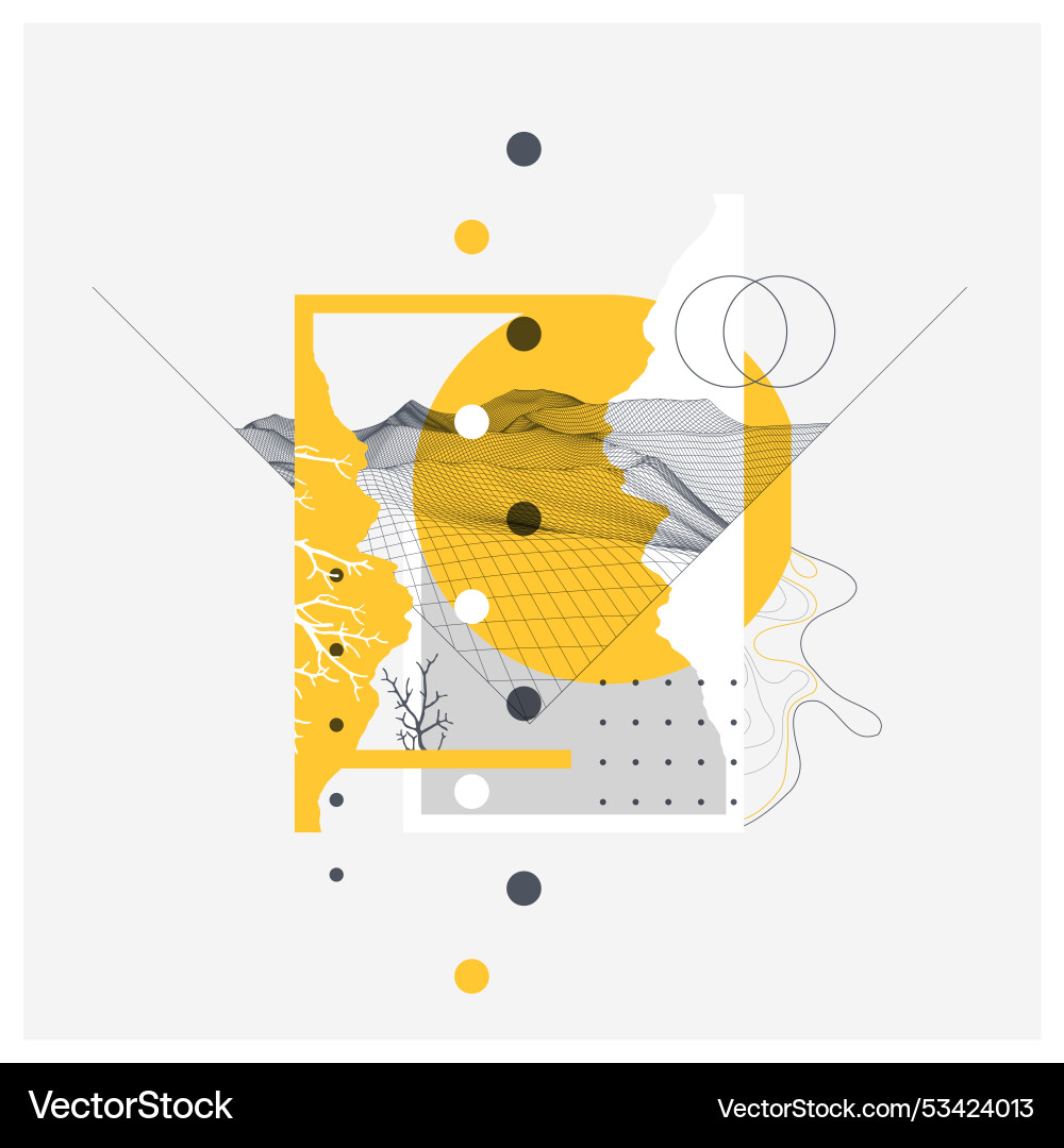 Abstract art wireframe background modern science Abstract art wireframe background modern science vector image