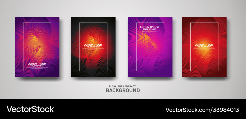 Abstract flow lines pattern background vector image